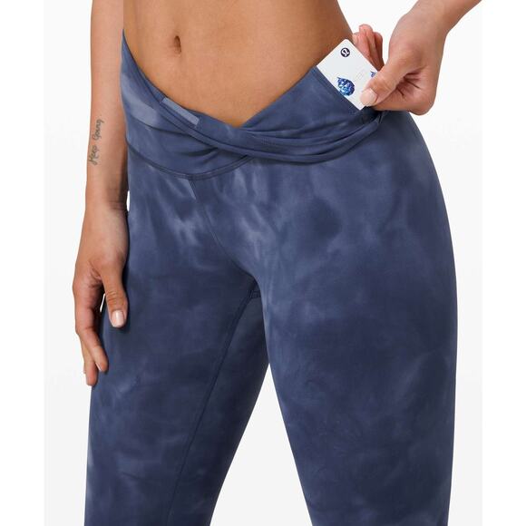 LULULEMON Wunder Train High-Rise Tight Diamond Dye Shade Naval Blue Women's 2 - Picture 8 of 12